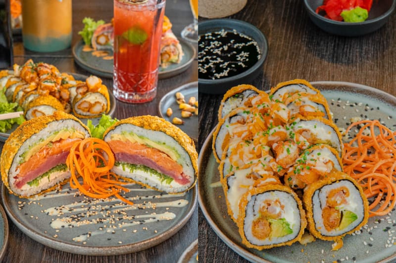 Este tenedor libre se ubica en la comuna de Providencia y permite pagos con Junaeb. Fotos: Marasushi vía Instagram.