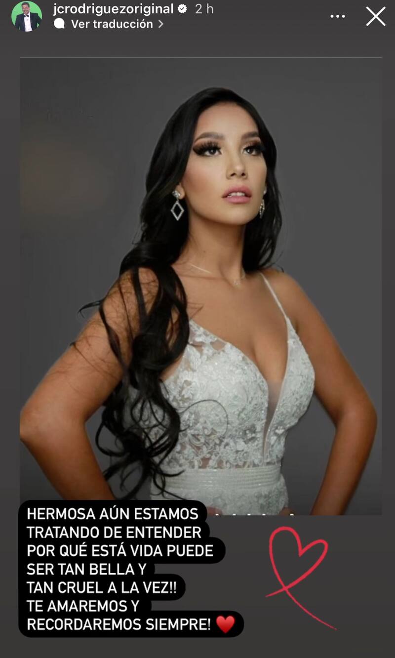 Julio César Rodríguez y sus sentidas palabras a su cuñada.