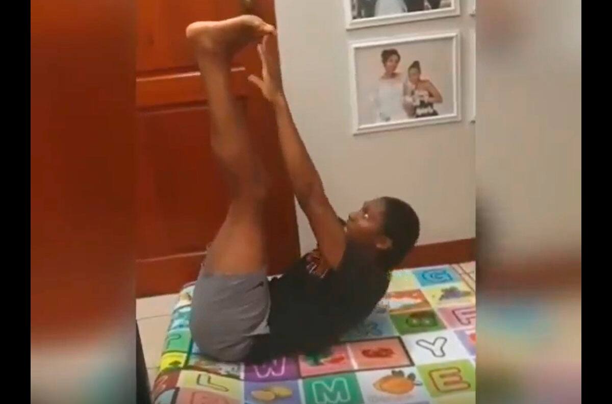 Caster Semenya superó a Cristiano Ronaldo en el duro reto de los abdominales
