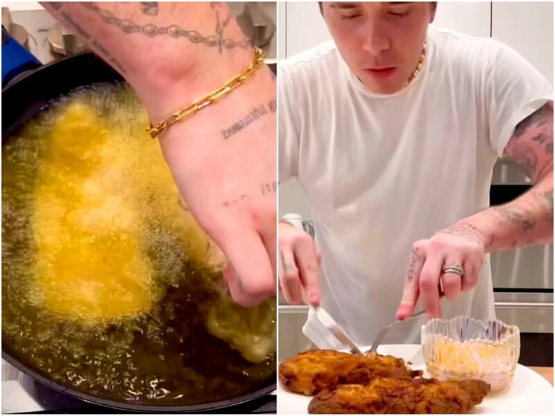 El hijo de Victoria y David Beckham hizo una colaboración con una marca de aceite de aguacate.