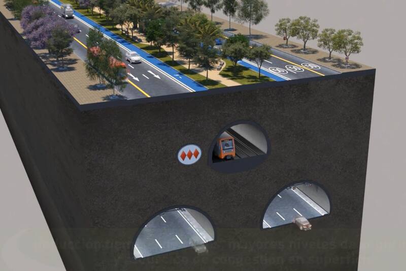 Esta vía pasará por debajo de la Línea 4 del Metro de Santiago.