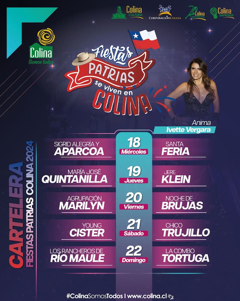 Parrilla del evento en Colina.