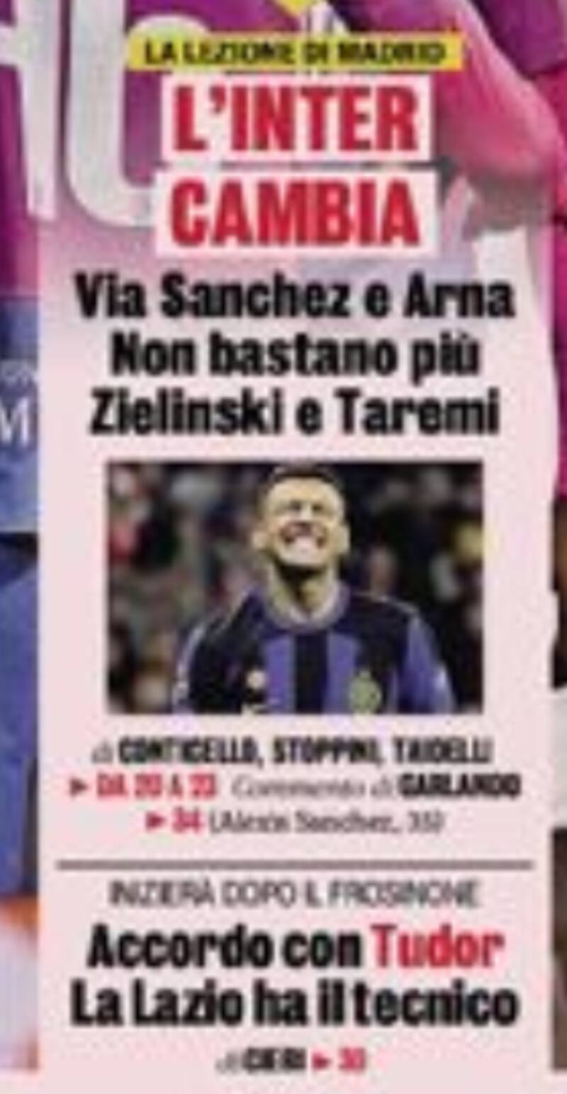 La Gazzetta dello Sport da por sentenciad el futuro de Alexis Sánchez en el Inter de Milán.