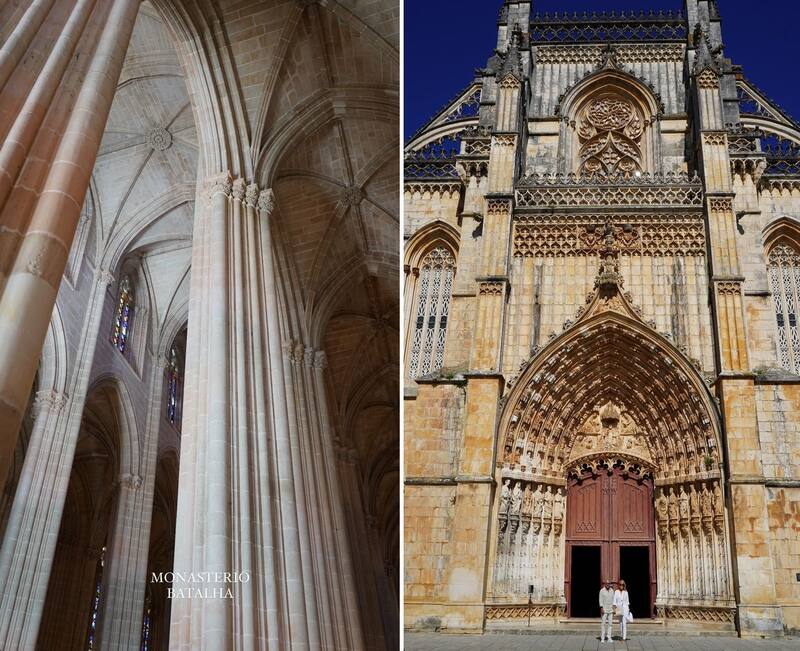 Cecilia Bolocco y Pepo Daire en el Monasterio de Batalha. Créditos: Instagram