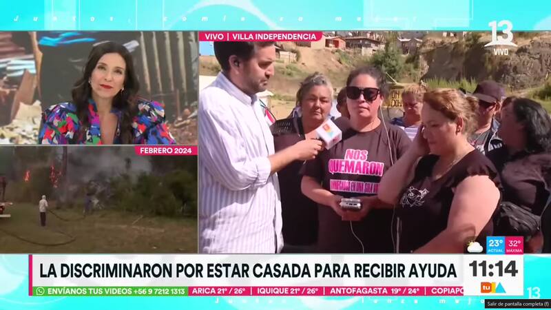 El matinal estuvo con los damnificados de los incendios de Viña.