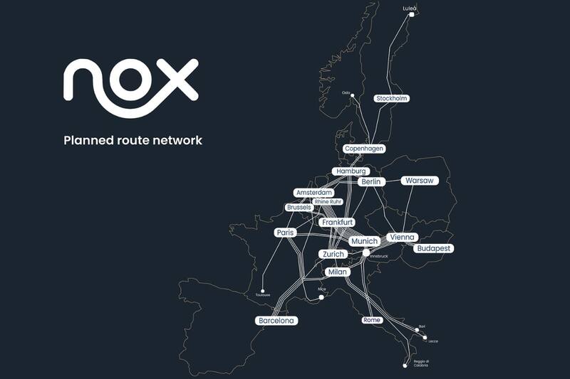 Estas son algunas de las 100 ciudades que recorrerá el nuevo tren nocturno de la empresa alemana.