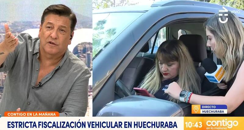 Julio César Rodríguez disgustó a su compañera con una broma. Créditos: Pantallazo CHV