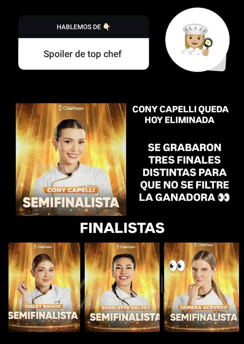 define a sus tres finalistas.