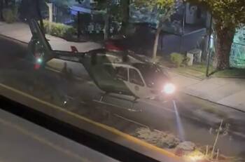 VIDEO | Helicóptero de Carabineros aterrizó de emergencia en plena calle de Providencia