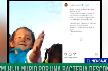 Benjamín Vicuña recordó de forma emotiva a su hija en Instagram