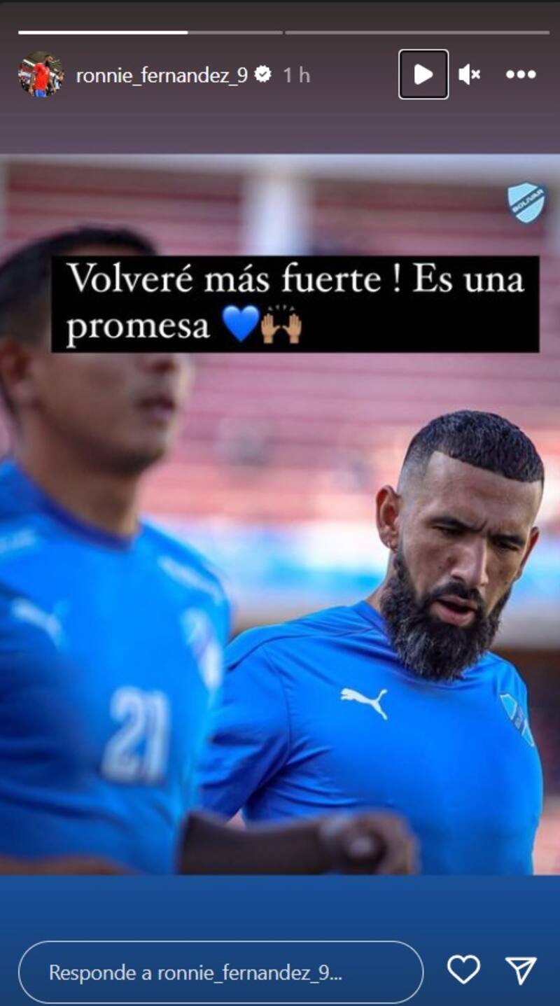 Ronnie Fernández realizó una promesa tras sufrir lesión.