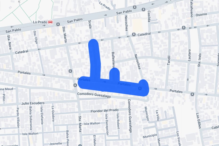 Sector afectado por el corte de luz.