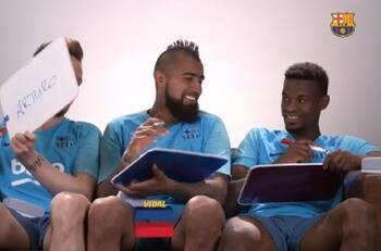 Arturo Vidal fue protagonista de divertido test realizado por Barcelona