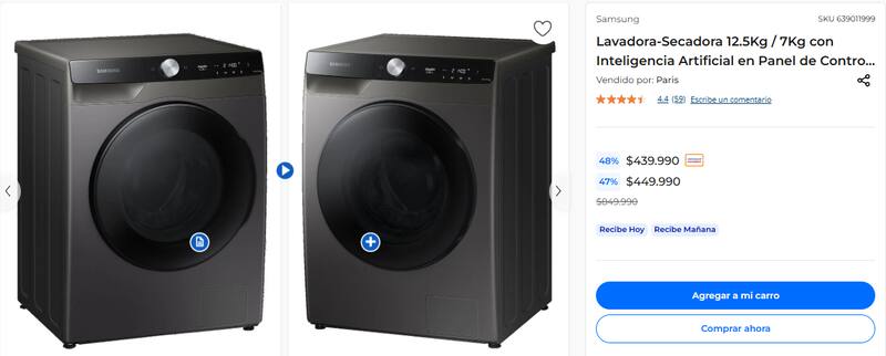 Esta es la oferta que tiene Paris en electrodomésticos para el baño.