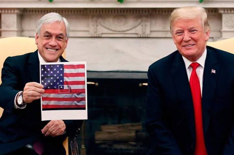 La reunión de Piñera y Trump.