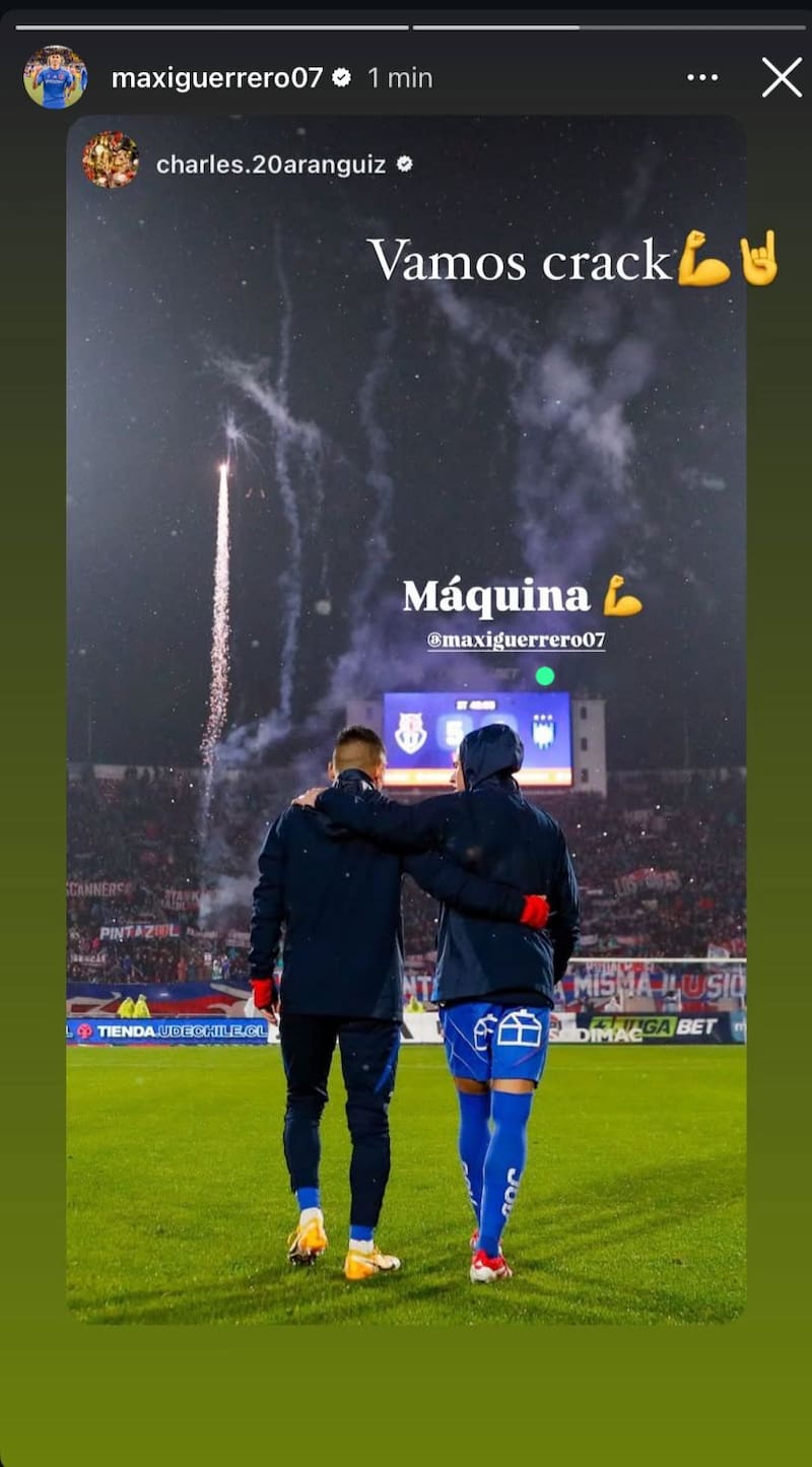 Los mensajes cruzados entre Aránguiz y Guerrero.