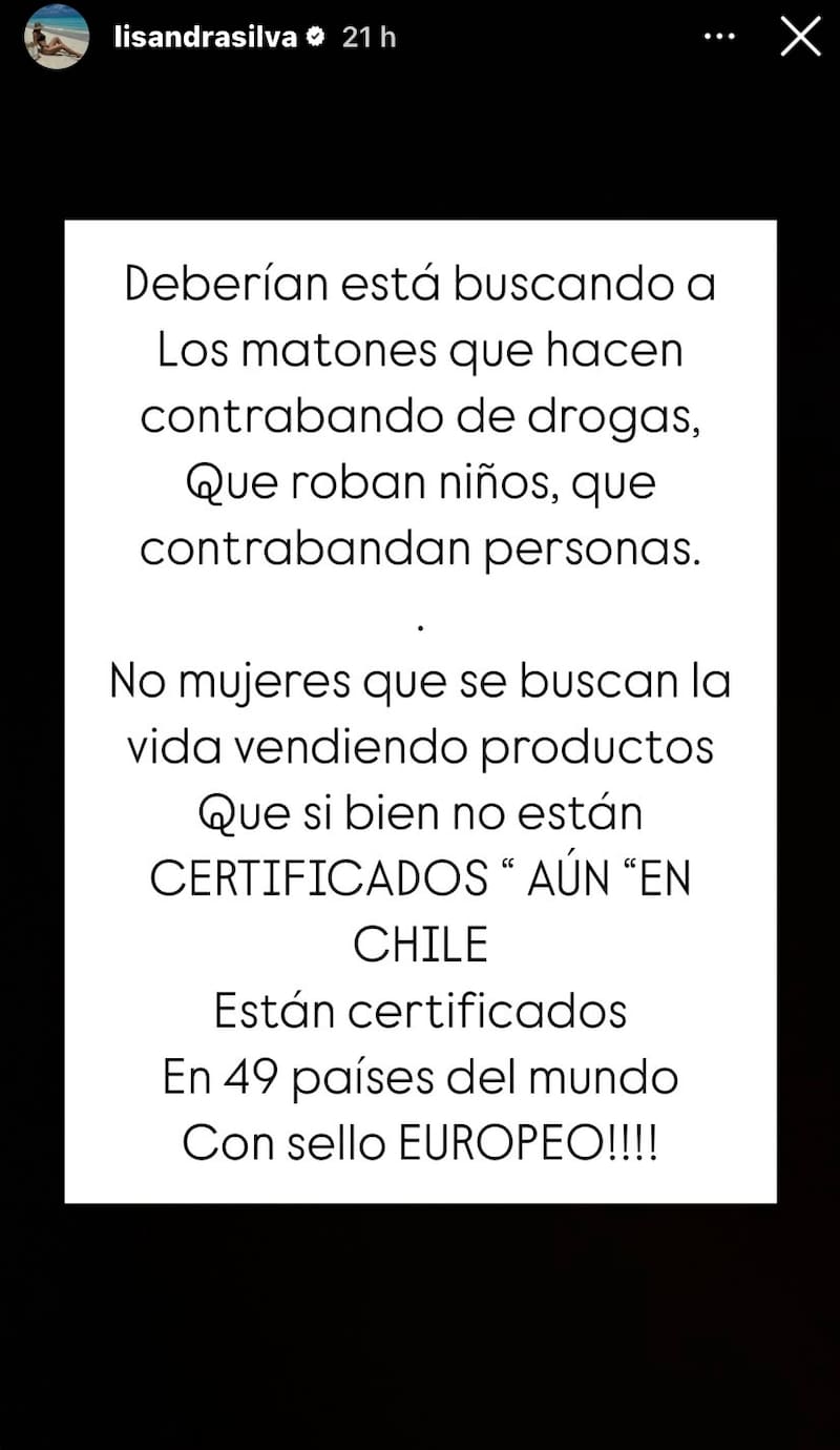 La modelo defendió el negocio Farmasi.