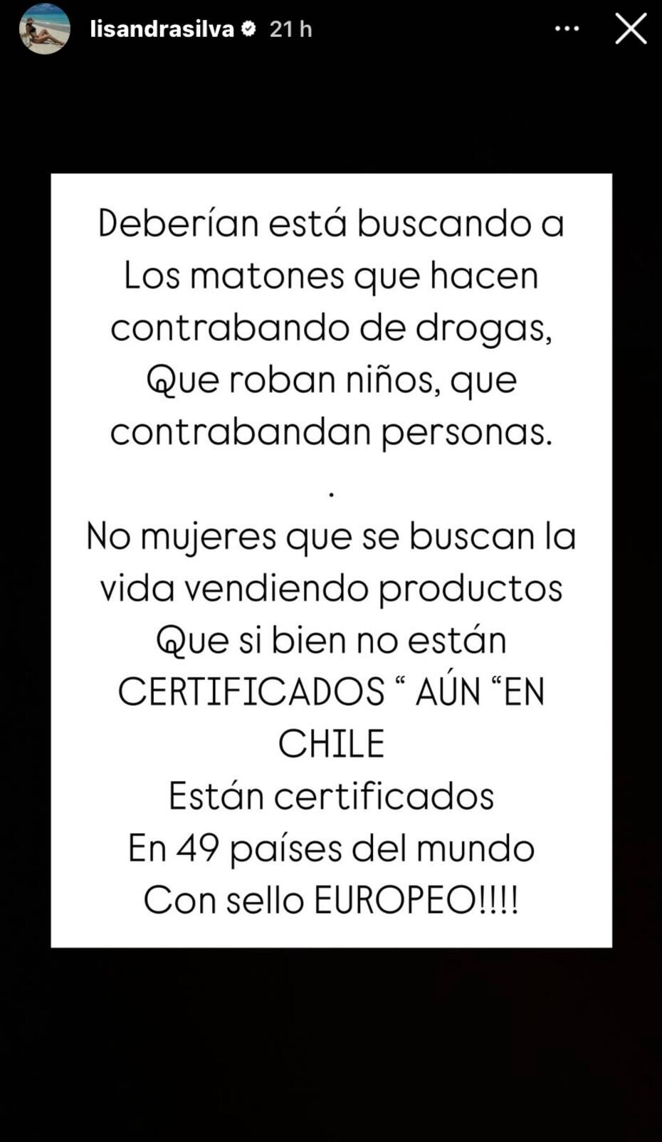 La modelo defendió el negocio Farmasi.