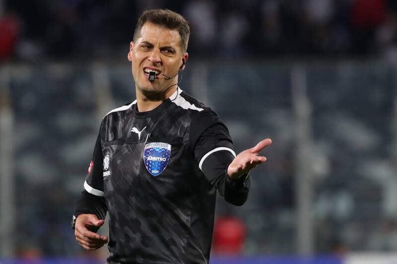 Gustavo Tejera en el Colo Colo vs Fortaleza.