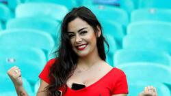 Hincha estelar: El show de la modelo Larissa Riquelme en duelo de Colombia ante Paraguay