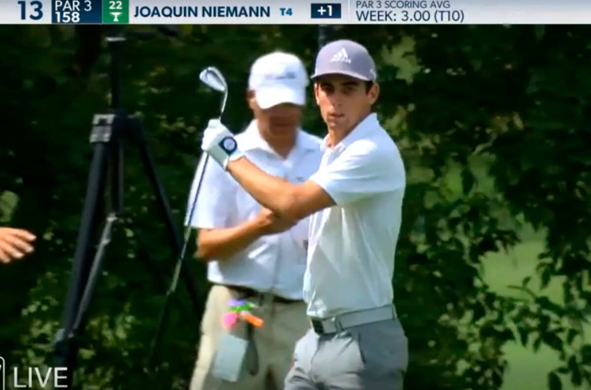 Joaquín Niemann se lució con brillante birdie en el BMW Championship