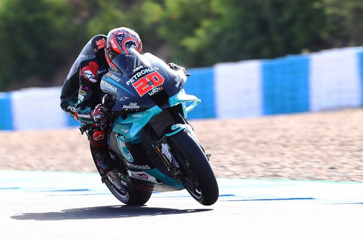 "El Diablo" Quartararo fue el más veloz en el regreso del Moto GP en España