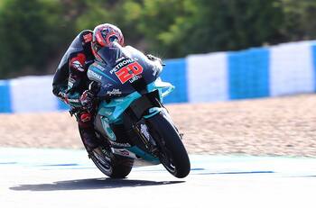 "El Diablo" Quartararo fue el más veloz en el regreso del Moto GP en España