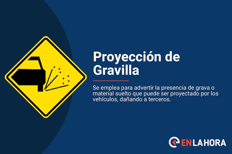 Señales de Tránsito: Proyección de gravilla.