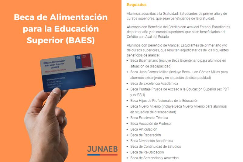 Requisitos para recibir la BAES.