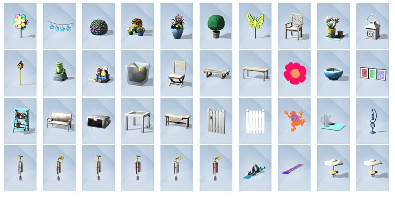 Estos son los objetos del modo construcción que contiene este pack.