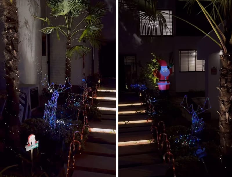 El antejardín de la casa de Nano Calderón. Créditos: Instagram