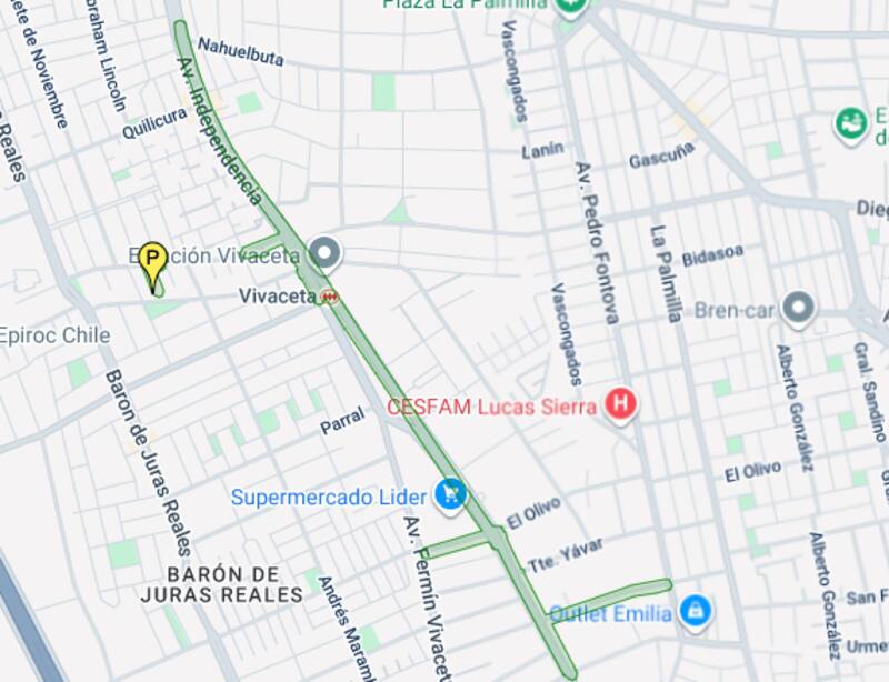 Este sector tendrá corte de agua desde esta tarde. Créditos: Aguas Andinas.