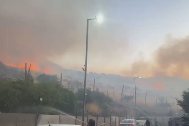 Incendio afecta ladera norte de Cerro Renca.