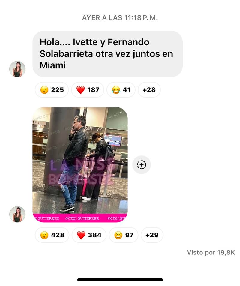 Ivette Vergara y Fernando Solabarrieta son captados juntos.