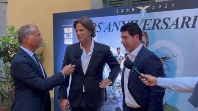 en la conmemoración del 25° aniversario del histórico campeonato de Lazio en la Serie A.