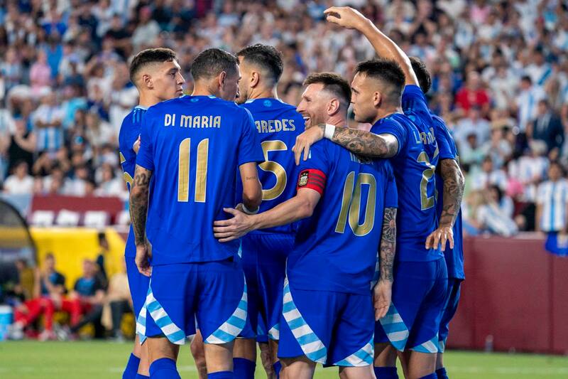 La Selección Argentina buscará revalidar el título de 2021 con Lionel Messi como su máxima figura. EFE/EPA/SHAWN THEW.