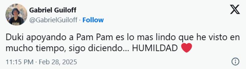 celebraron la actitud de Duki hacía Pampam en el Festival de Viña 2025