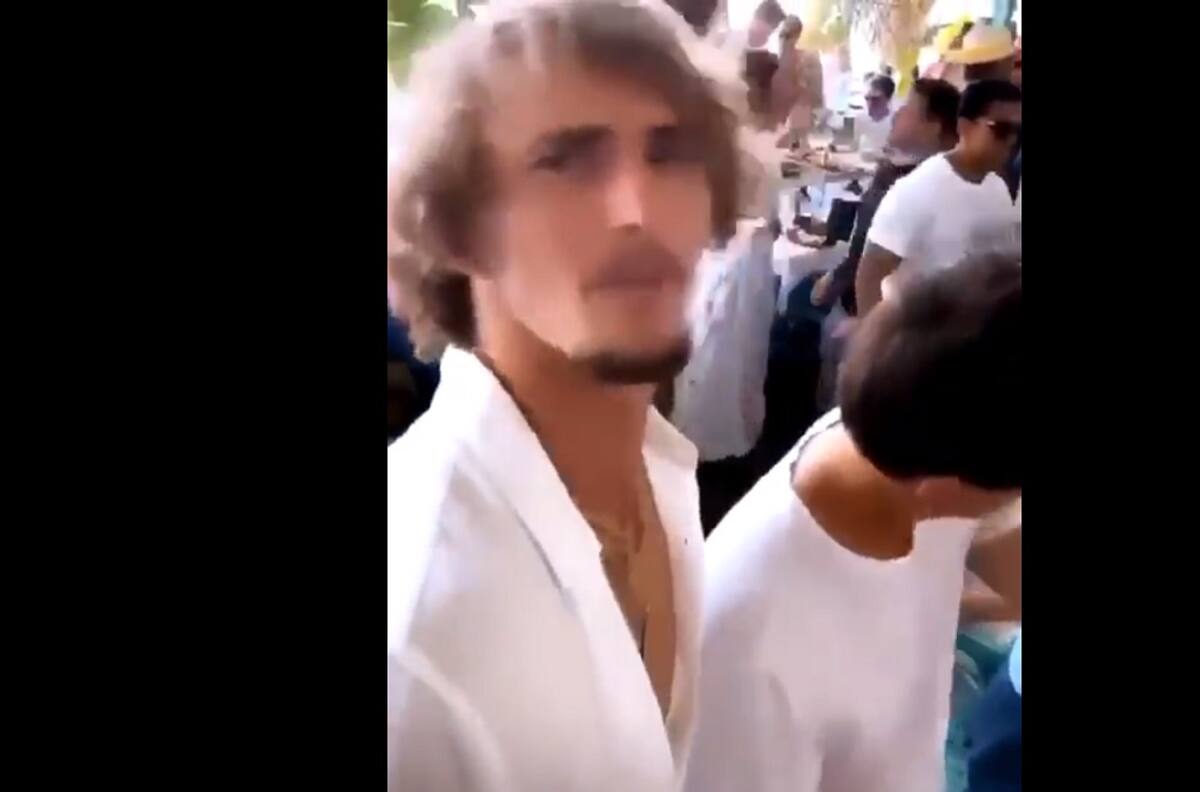 ¿Y la cuarentena? Captan a Alexander Zverev en masiva fiesta en Montecarlo