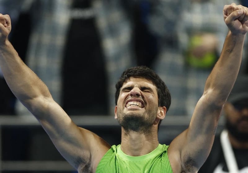 Igualó a Wilander con 26 títulos antes de cumplir 23 años. Foto: Carlos Alcaraz vía X.