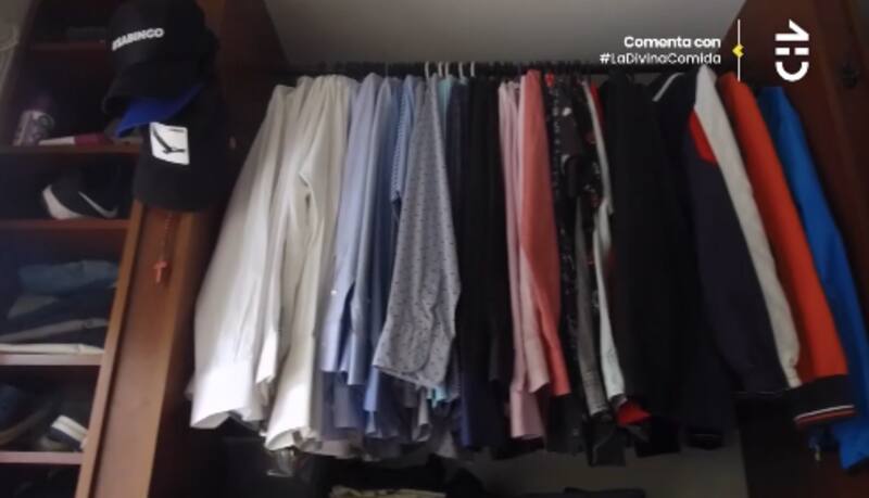 El clóset de Juan Pablo Queraltó. Foto: CHV.