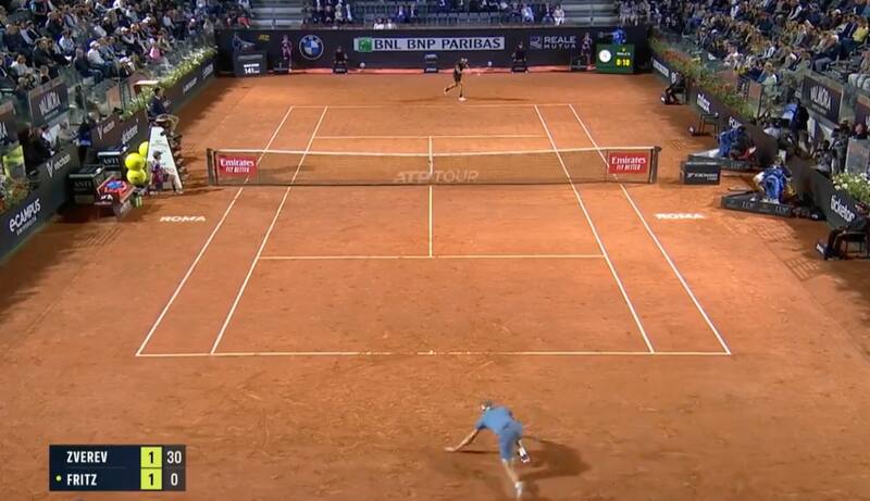 La brutal caída de Alexander Zverev.