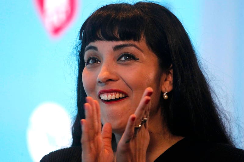 Viña del Mar, 24 febrero 2017.
Conferencia de prensa de la cantante Mon Laferte, artista que se presenta en la sexta noche del Festival de Viña.
Sebastian Cisternas/ Aton Chile