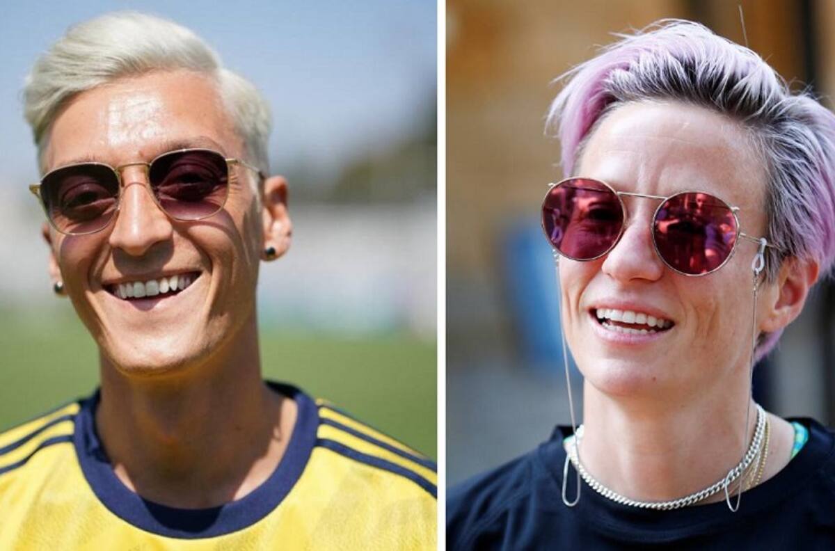 La broma de Aubumeyang por parecido entre Ozil y Rapinoe