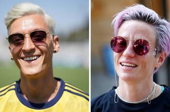 La broma de Aubumeyang por parecido entre Ozil y Rapinoe