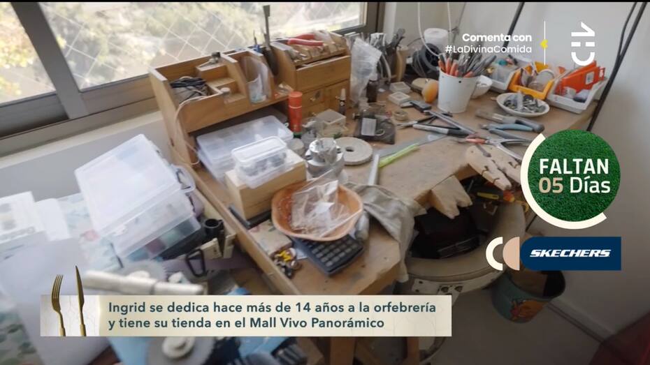 Ingrid Parra mostró su taller de orfebrería en "La Divina Comida".