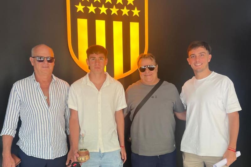 El exjugador de la U cuando llegó a Peñarol.