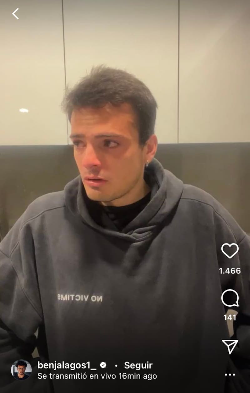 Benjamín Lagos revelando lo mal que la ha pasado tras dejar "Gran Hermano" Chile.