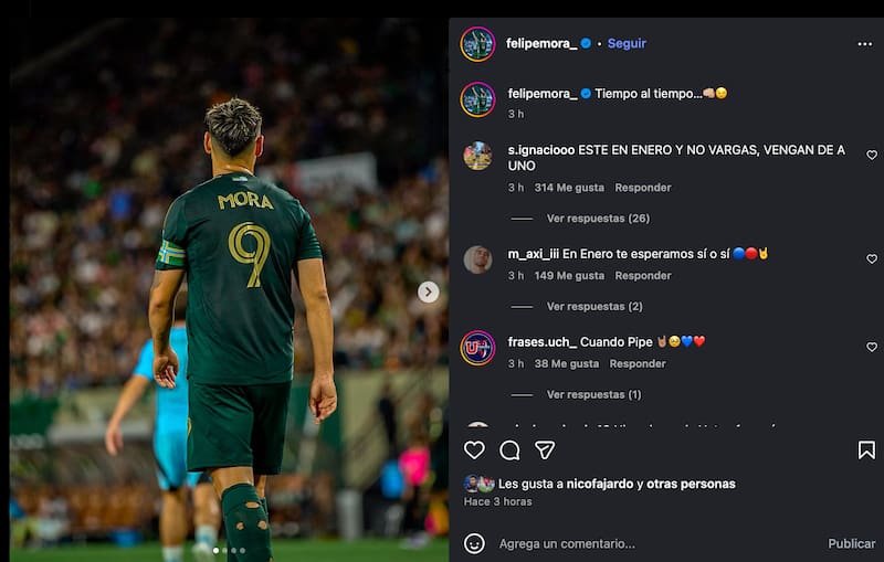 El enigmático mensaje de Felipe Mora.