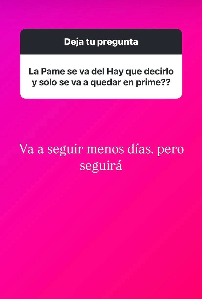 La periodista respondió sobre el futuro de la Fiera.