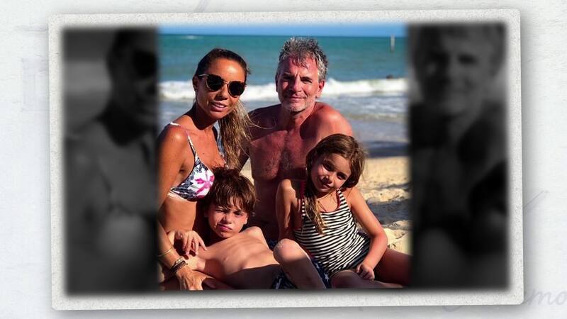 El actor junto a Catalina Comandari y su familia / Canal 13
